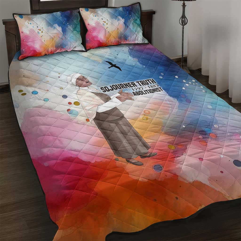 Sojourner Truth Quilt Bed Set I Sell the Shadow - Abolitionist Legacy Watercolor Design - Wonder Print Shop
