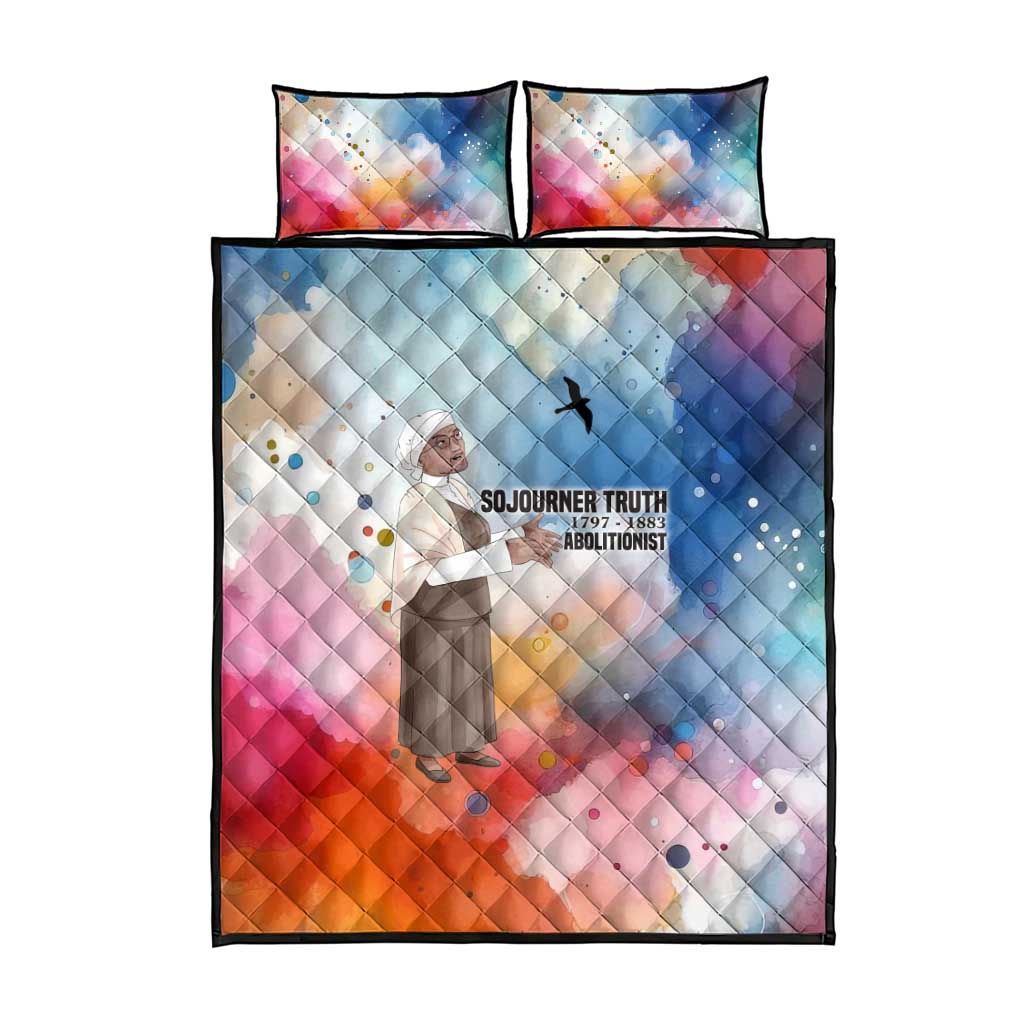 Sojourner Truth Quilt Bed Set I Sell the Shadow - Abolitionist Legacy Watercolor Design - Wonder Print Shop
