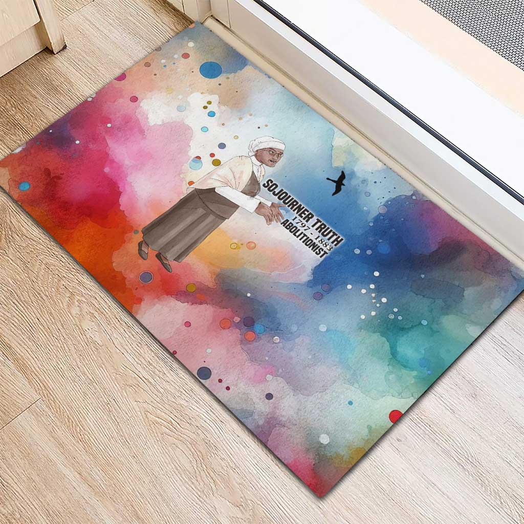 Sojourner Truth Rubber Doormat I Sell the Shadow - Abolitionist Legacy Watercolor Design - Wonder Print Shop