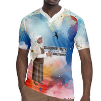 Sojourner Truth Rugby Jersey I Sell the Shadow - Abolitionist Legacy Watercolor Design TS04