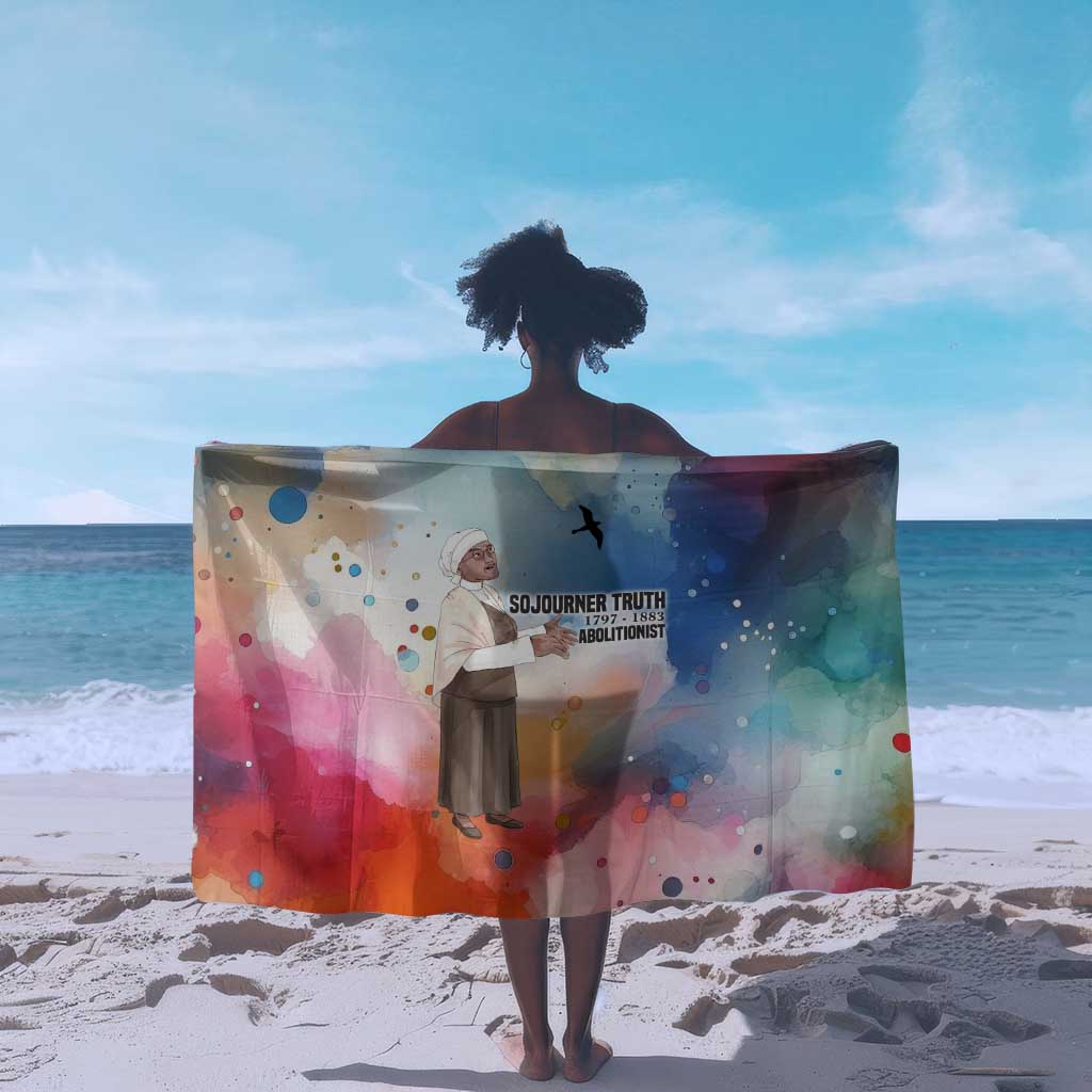 Sojourner Truth Sarong I Sell the Shadow - Abolitionist Legacy Watercolor Design - Wonder Print Shop