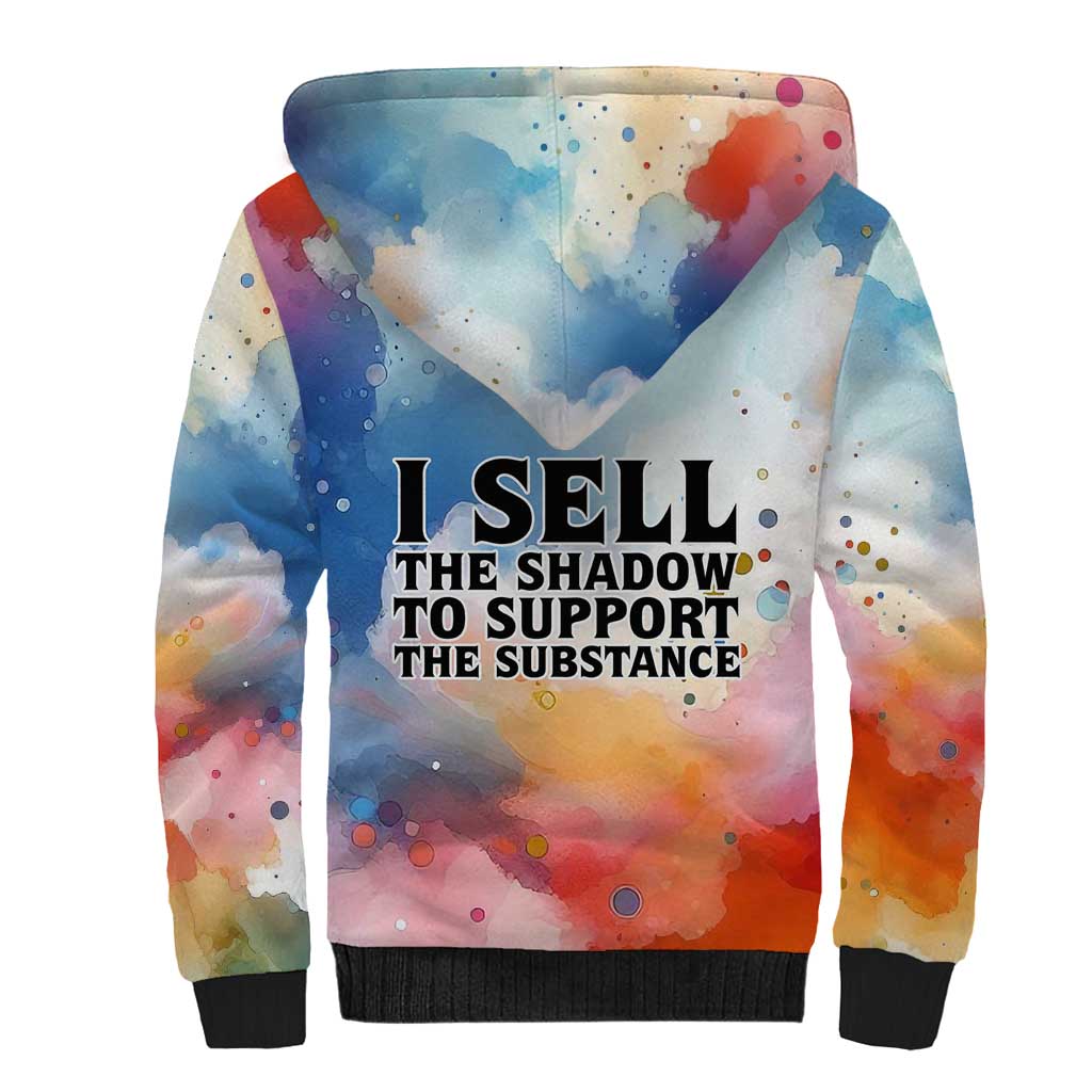 Sojourner Truth Sherpa Hoodie I Sell the Shadow - Abolitionist Legacy Watercolor Design - Wonder Print Shop