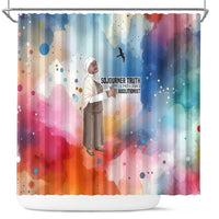 Sojourner Truth Shower Curtain I Sell the Shadow - Abolitionist Legacy Watercolor Design - Wonder Print Shop