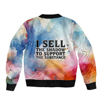 Sojourner Truth Sleeve Zip Bomber Jacket I Sell the Shadow - Abolitionist Legacy Watercolor Design - Wonder Print Shop
