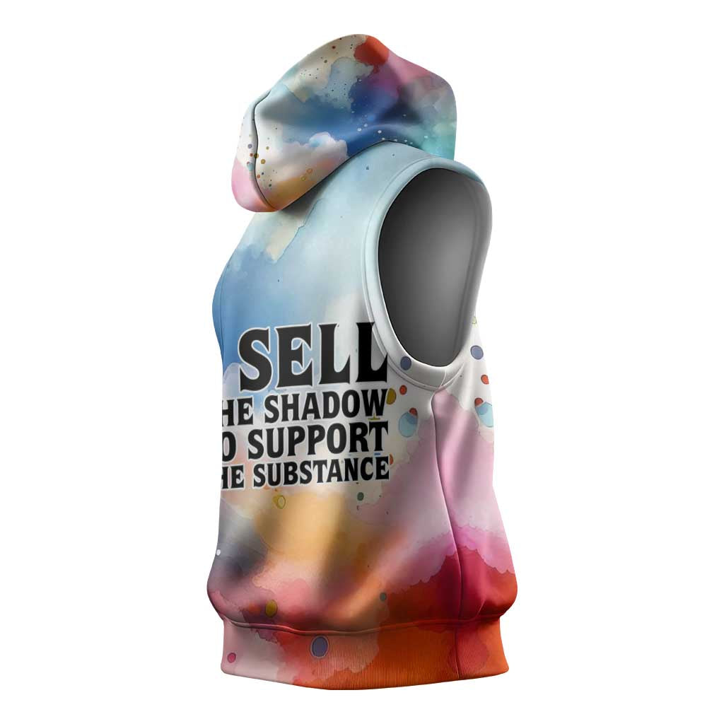 Sojourner Truth Sleeveless Hoodie I Sell the Shadow - Abolitionist Legacy Watercolor Design - Wonder Print Shop