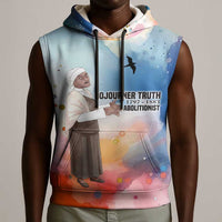Sojourner Truth Sleeveless Hoodie I Sell the Shadow - Abolitionist Legacy Watercolor Design - Wonder Print Shop