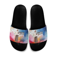 Sojourner Truth Slide Sandals I Sell the Shadow - Abolitionist Legacy Watercolor Design - Wonder Print Shop