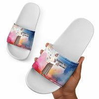 Sojourner Truth Slide Sandals I Sell the Shadow - Abolitionist Legacy Watercolor Design - Wonder Print Shop