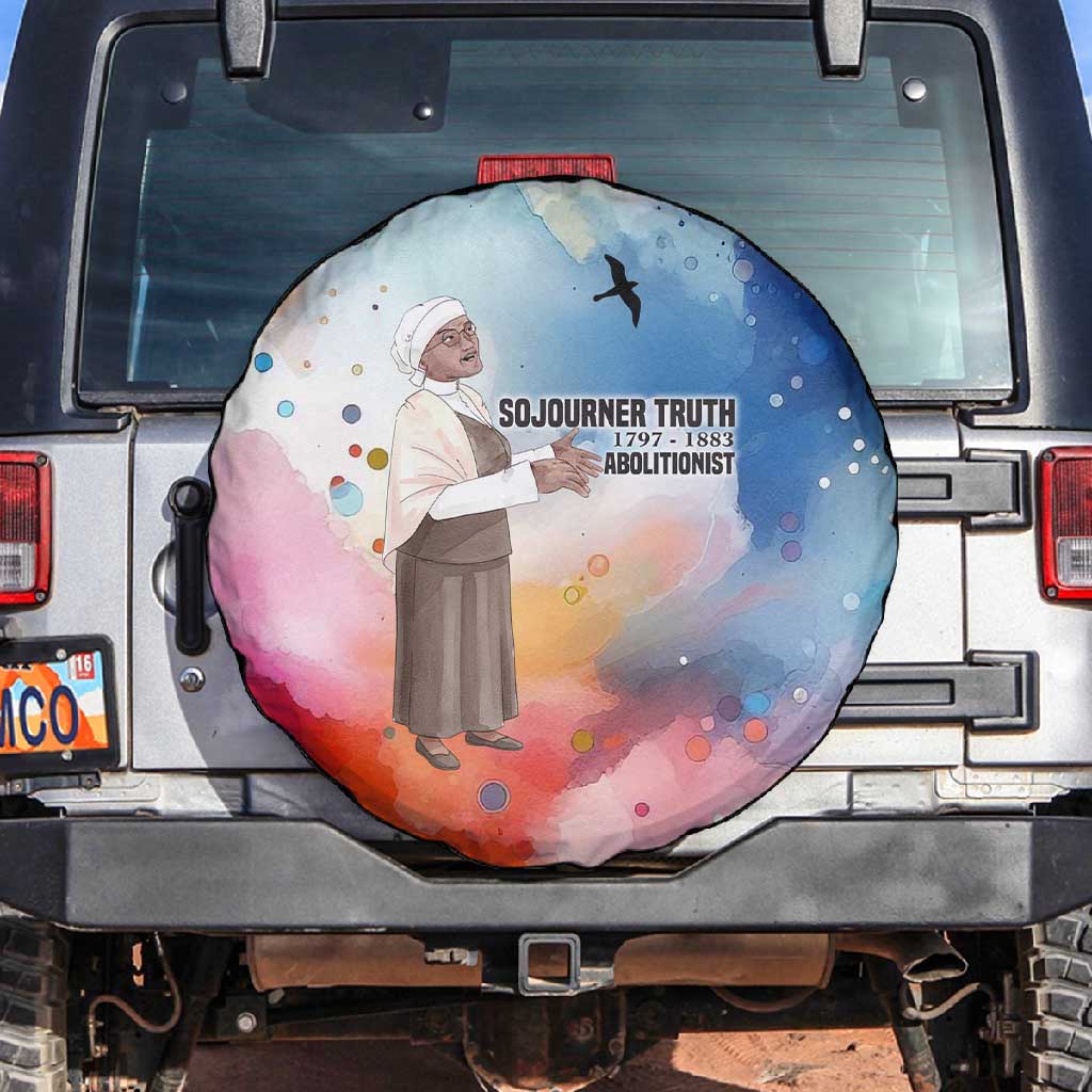 Sojourner Truth Spare Tire Cover I Sell the Shadow - Abolitionist Legacy Watercolor Design - Wonder Print Shop