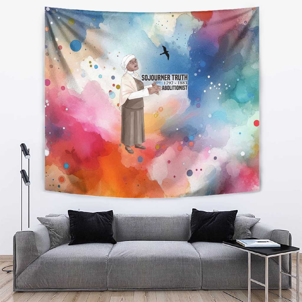 Sojourner Truth Tapestry I Sell the Shadow - Abolitionist Legacy Watercolor Design - Wonder Print Shop