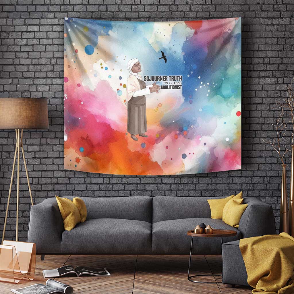 Sojourner Truth Tapestry I Sell the Shadow - Abolitionist Legacy Watercolor Design - Wonder Print Shop