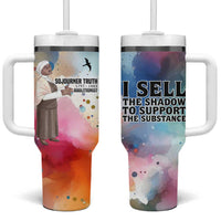 Sojourner Truth Tumbler With Handle I Sell the Shadow - Abolitionist Legacy Watercolor Design - Wonder Print Shop