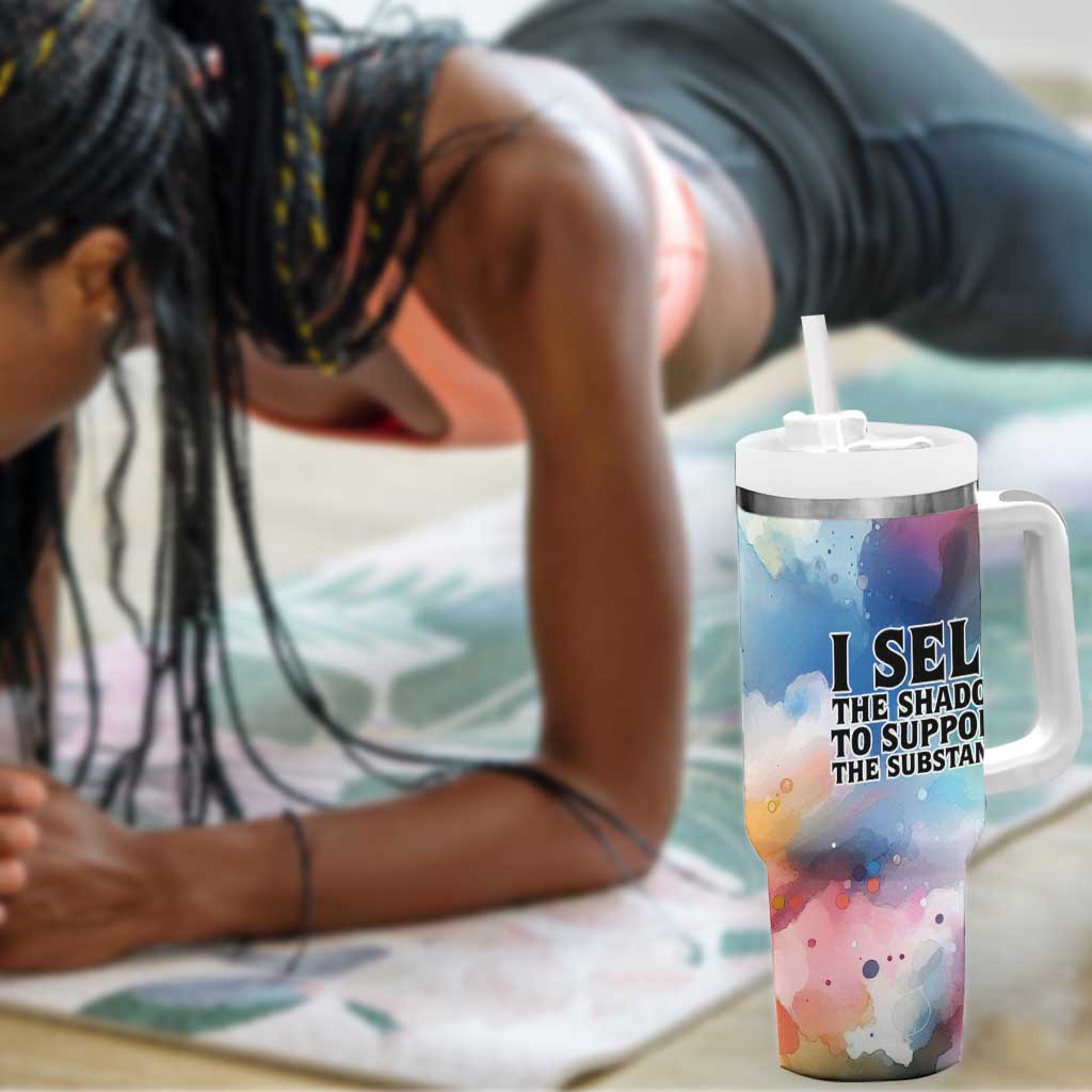 Sojourner Truth Tumbler With Handle I Sell the Shadow - Abolitionist Legacy Watercolor Design - Wonder Print Shop