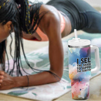 Sojourner Truth Tumbler With Handle I Sell the Shadow - Abolitionist Legacy Watercolor Design - Wonder Print Shop