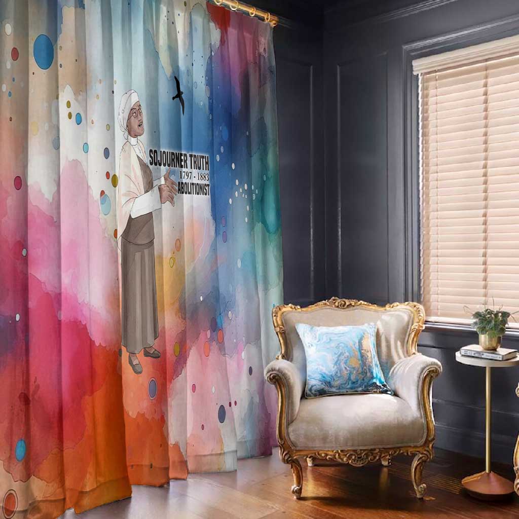 Sojourner Truth Window Curtain I Sell the Shadow - Abolitionist Legacy Watercolor Design - Wonder Print Shop