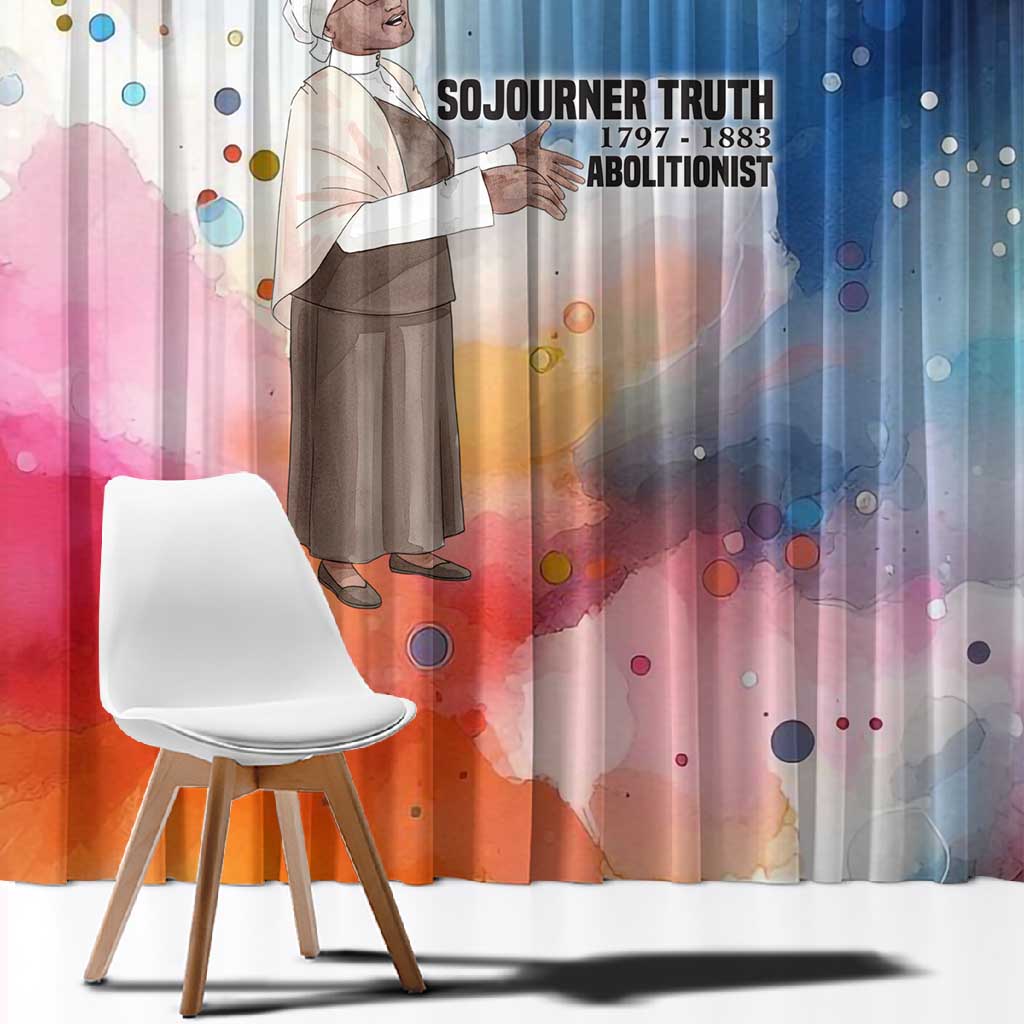 Sojourner Truth Window Curtain I Sell the Shadow - Abolitionist Legacy Watercolor Design - Wonder Print Shop