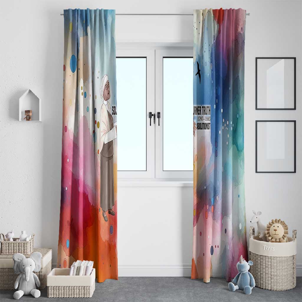 Sojourner Truth Window Curtain I Sell the Shadow - Abolitionist Legacy Watercolor Design - Wonder Print Shop