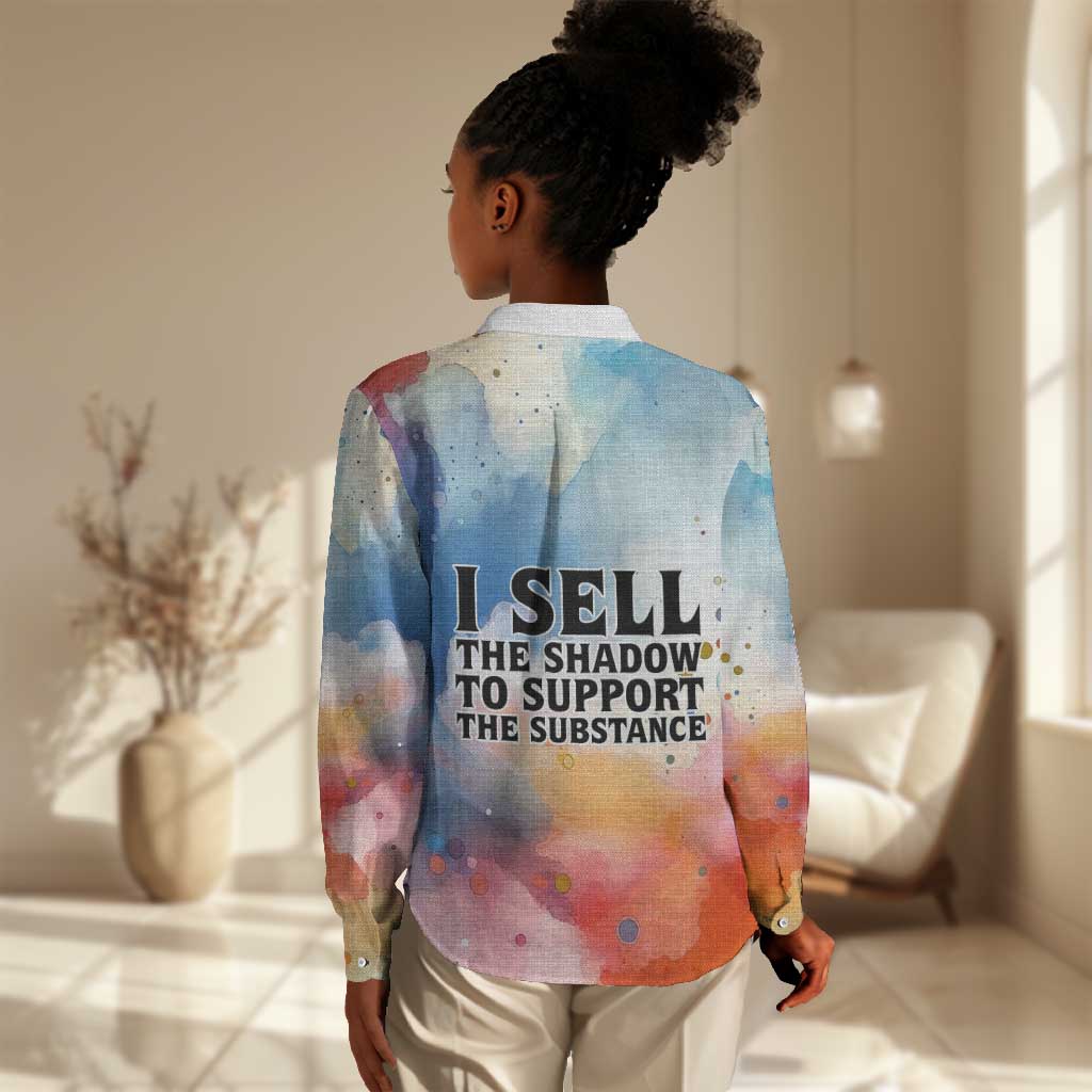 Sojourner Truth Women Casual Shirt I Sell the Shadow - Abolitionist Legacy Watercolor Design - Wonder Print Shop