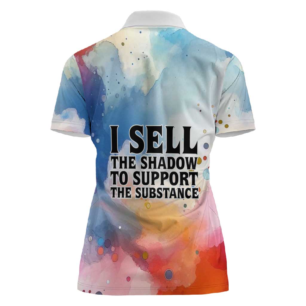 Sojourner Truth Women Polo Shirt I Sell the Shadow - Abolitionist Legacy Watercolor Design TS04