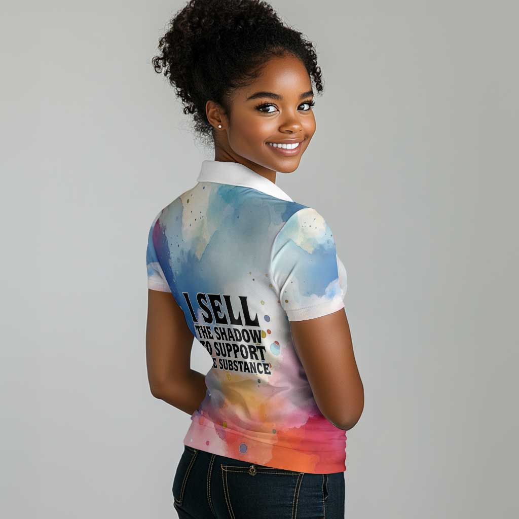 Sojourner Truth Women Polo Shirt I Sell the Shadow - Abolitionist Legacy Watercolor Design TS04