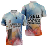 Sojourner Truth Zipper Polo Shirt I Sell the Shadow - Abolitionist Legacy Watercolor Design - Wonder Print Shop
