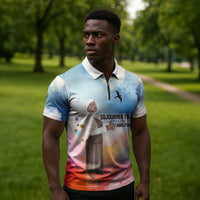 Sojourner Truth Zipper Polo Shirt I Sell the Shadow - Abolitionist Legacy Watercolor Design - Wonder Print Shop