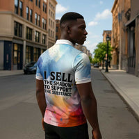 Sojourner Truth Zipper Polo Shirt I Sell the Shadow - Abolitionist Legacy Watercolor Design - Wonder Print Shop