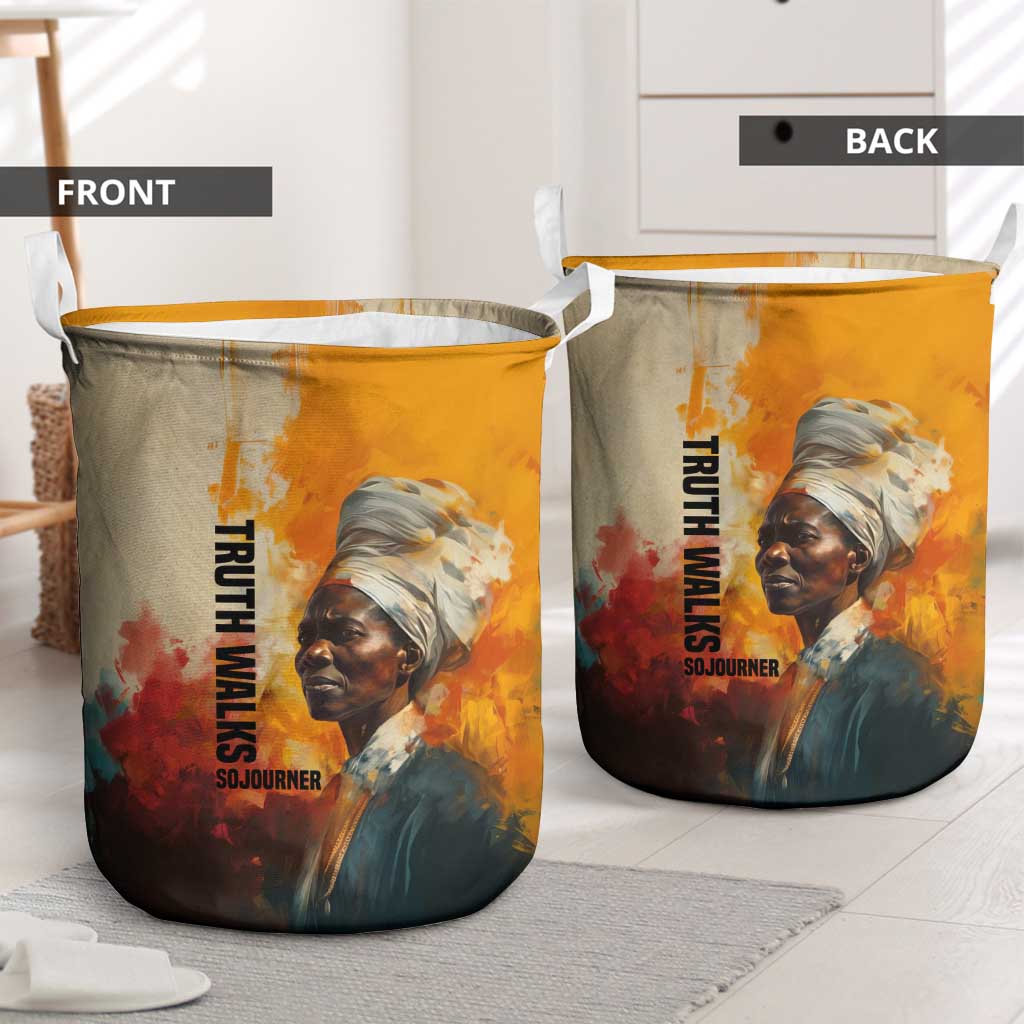 Sojourner Truth Laundry Basket Truth Walks - Bold Portrait and Empowerment Design - Wonder Print Shop