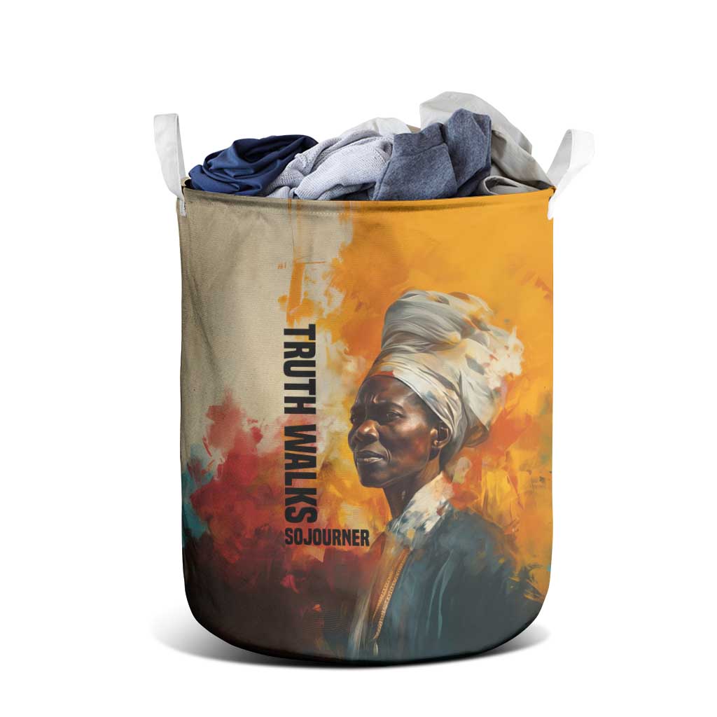 Sojourner Truth Laundry Basket Truth Walks - Bold Portrait and Empowerment Design - Wonder Print Shop