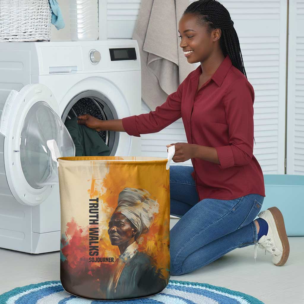 Sojourner Truth Laundry Basket Truth Walks - Bold Portrait and Empowerment Design - Wonder Print Shop