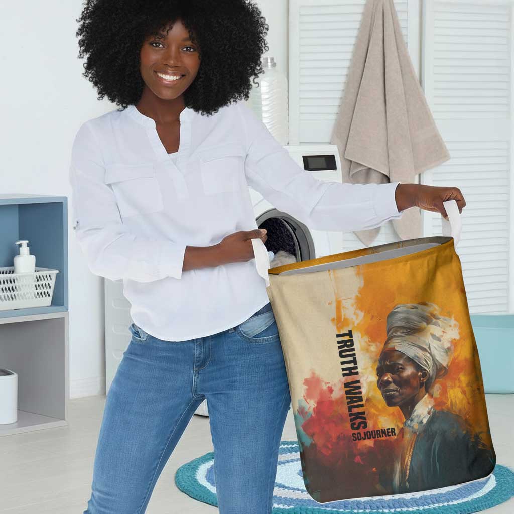 Sojourner Truth Laundry Basket Truth Walks - Bold Portrait and Empowerment Design - Wonder Print Shop