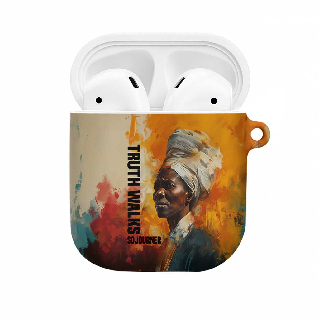 Sojourner Truth AirPods Case Truth Walks - Bold Portrait and Empowerment Design - Wonder Print Shop