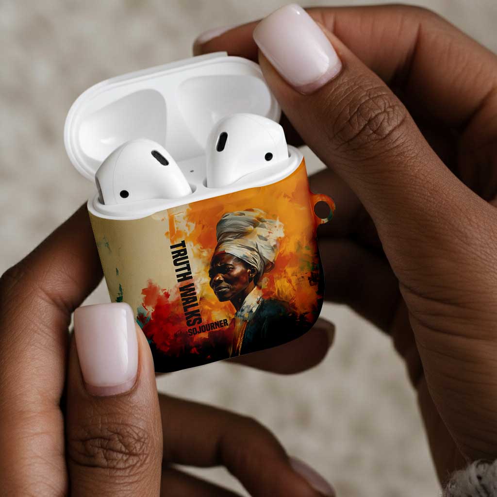 Sojourner Truth AirPods Case Truth Walks - Bold Portrait and Empowerment Design - Wonder Print Shop