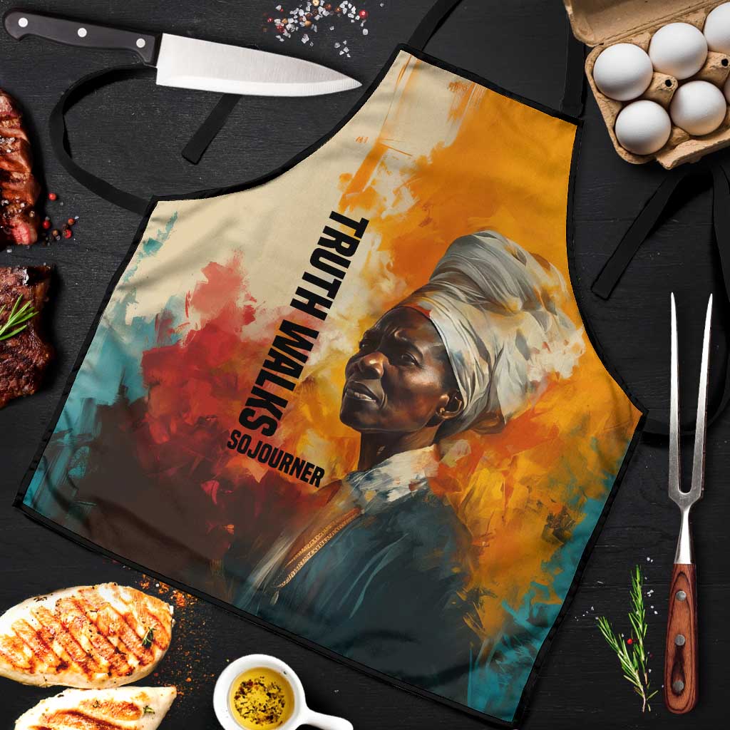 Sojourner Truth Apron Truth Walks - Bold Portrait and Empowerment Design - Wonder Print Shop