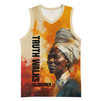 Sojourner Truth Basketball Jersey Truth Walks - Bold Portrait and Empowerment Design - Wonder Print Shop