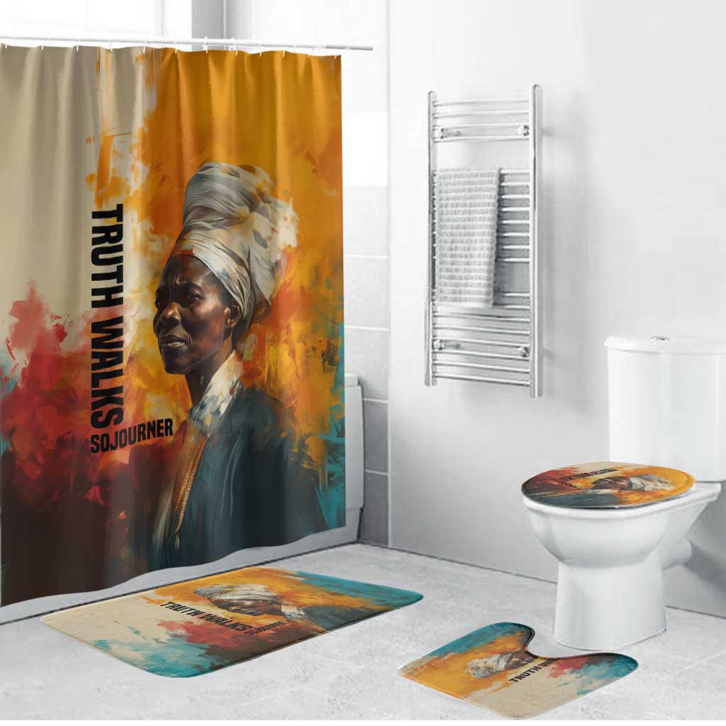 Sojourner Truth Bathroom Set Truth Walks - Bold Portrait and Empowerment Design - Wonder Print Shop