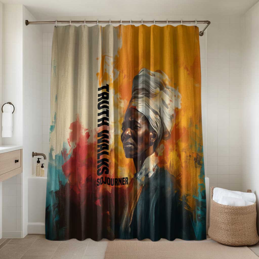 Sojourner Truth Bathroom Set Truth Walks - Bold Portrait and Empowerment Design - Wonder Print Shop