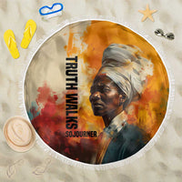 Sojourner Truth Beach Blanket Truth Walks - Bold Portrait and Empowerment Design - Wonder Print Shop