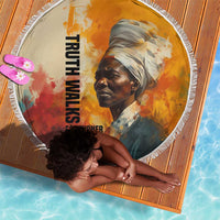Sojourner Truth Beach Blanket Truth Walks - Bold Portrait and Empowerment Design - Wonder Print Shop