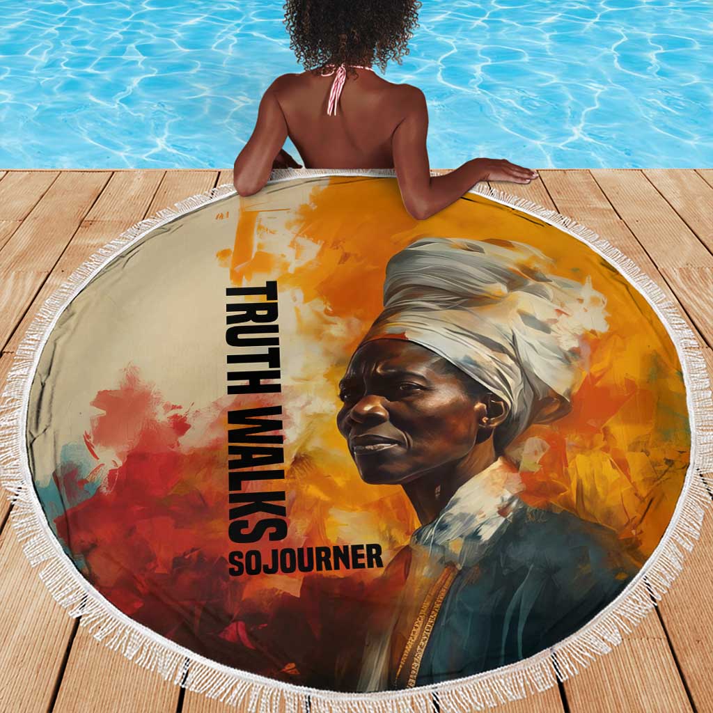 Sojourner Truth Beach Blanket Truth Walks - Bold Portrait and Empowerment Design - Wonder Print Shop