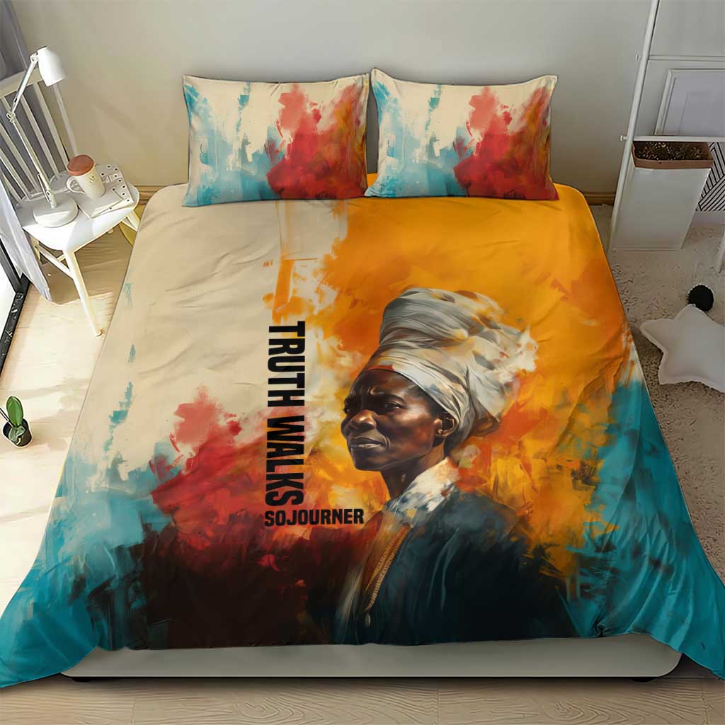 Sojourner Truth Bedding Set Truth Walks - Bold Portrait and Empowerment Design - Wonder Print Shop