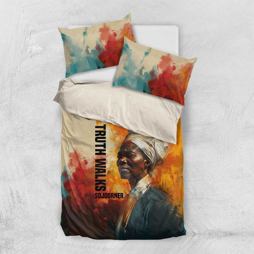 Sojourner Truth Bedding Set Truth Walks - Bold Portrait and Empowerment Design - Wonder Print Shop