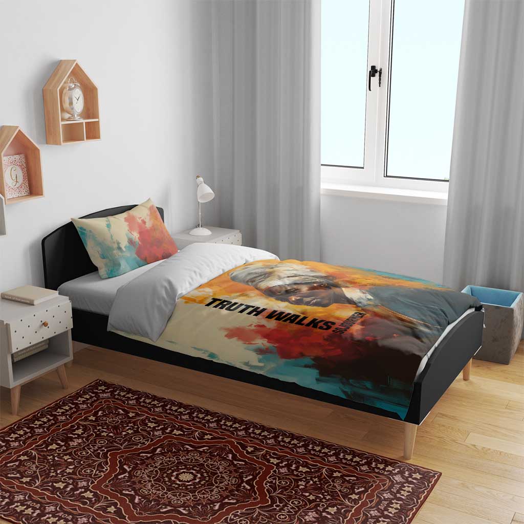 Sojourner Truth Bedding Set Truth Walks - Bold Portrait and Empowerment Design - Wonder Print Shop