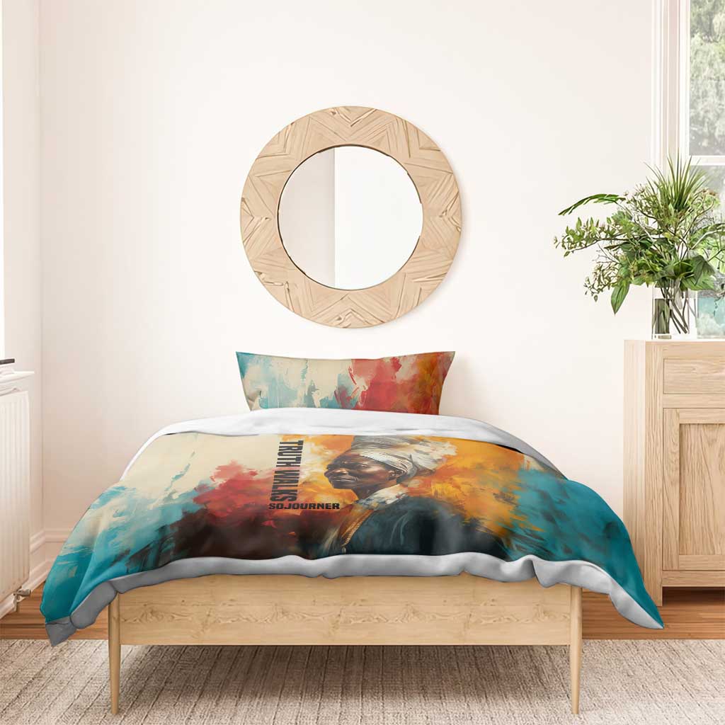 Sojourner Truth Bedding Set Truth Walks - Bold Portrait and Empowerment Design - Wonder Print Shop