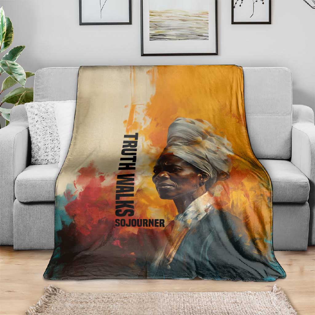 Sojourner Truth Blanket Truth Walks - Bold Portrait and Empowerment Design - Wonder Print Shop