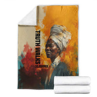 Sojourner Truth Blanket Truth Walks - Bold Portrait and Empowerment Design - Wonder Print Shop