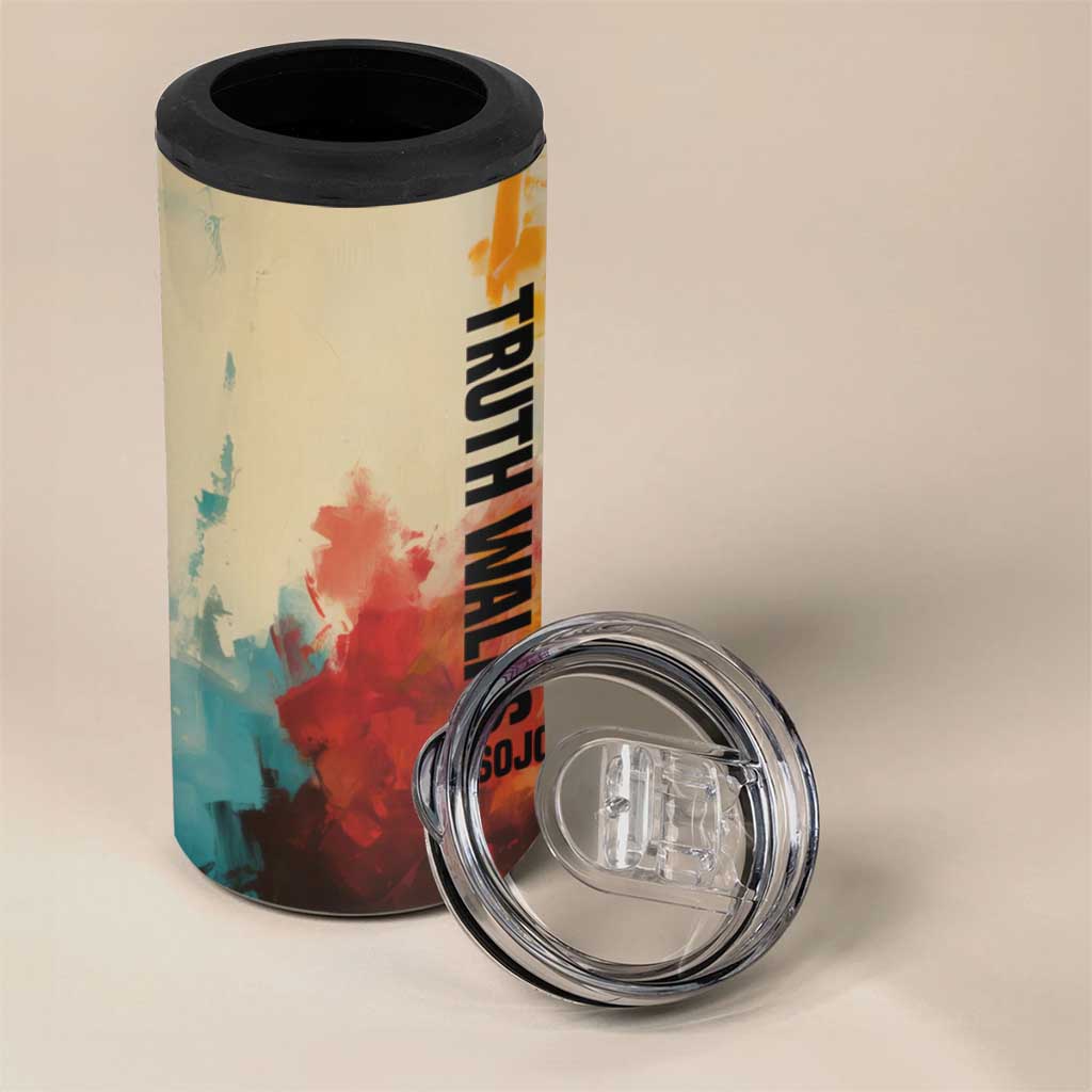 Sojourner Truth 4 in 1 Can Cooler Tumbler Truth Walks - Bold Portrait and Empowerment Design - Wonder Print Shop