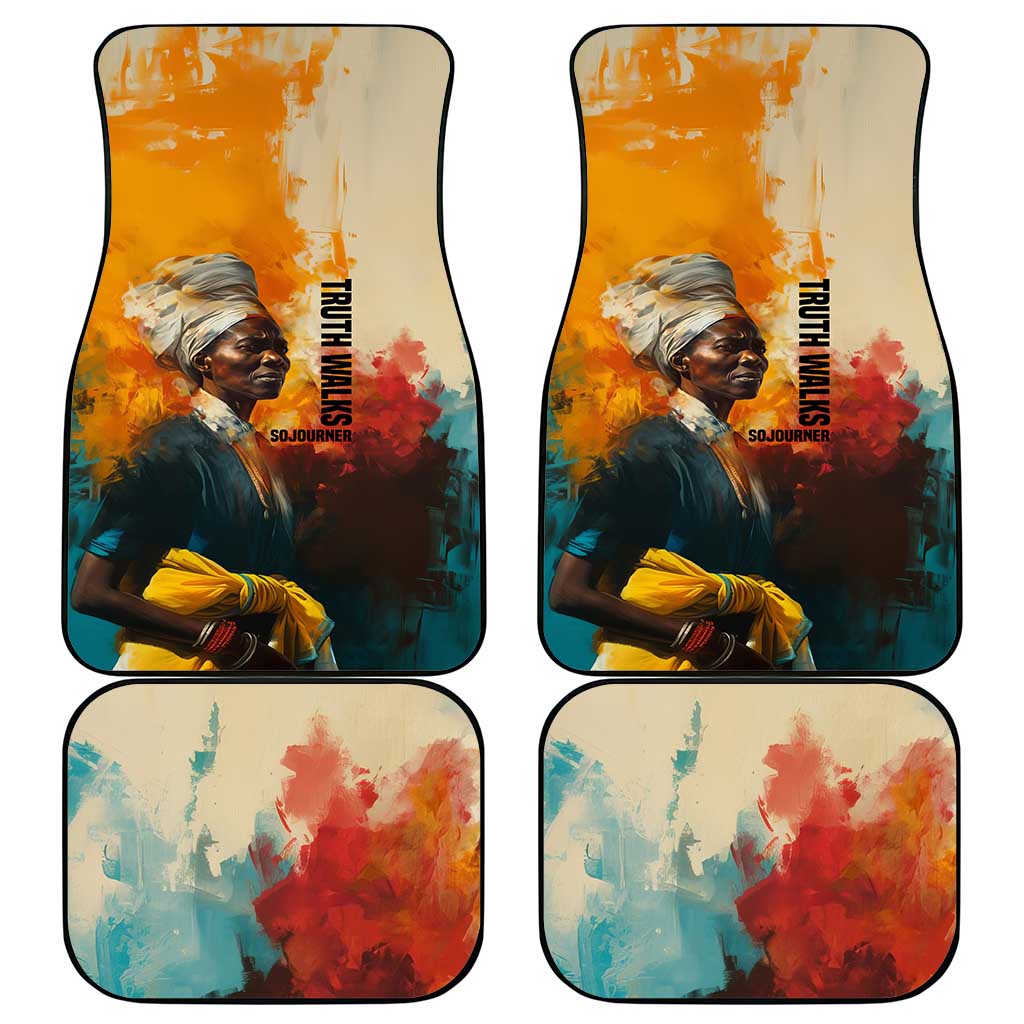 Sojourner Truth Car Mats Truth Walks - Bold Portrait and Empowerment Design - Wonder Print Shop