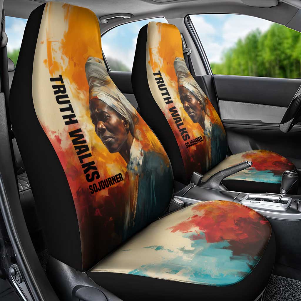 Sojourner Truth Car Seat Cover Truth Walks - Bold Portrait and Empowerment Design - Wonder Print Shop