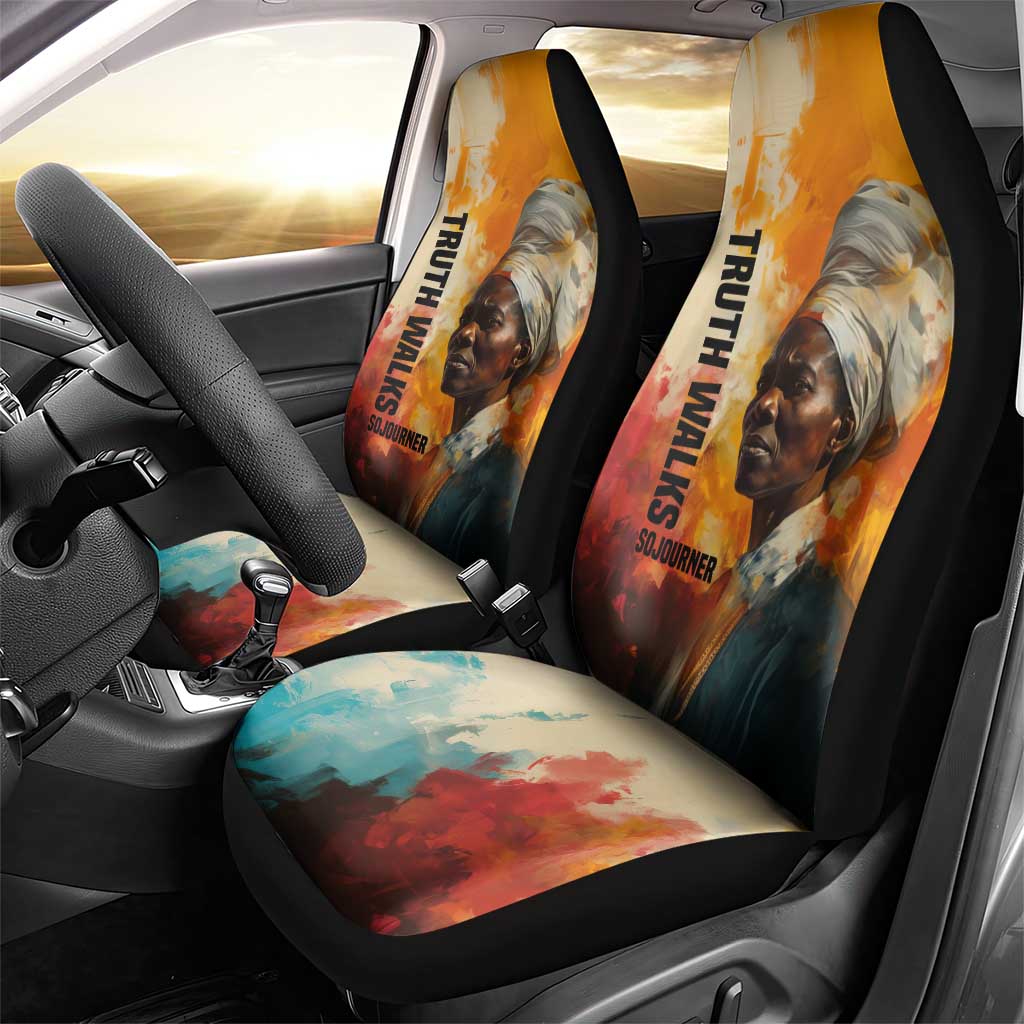 Sojourner Truth Car Seat Cover Truth Walks - Bold Portrait and Empowerment Design - Wonder Print Shop